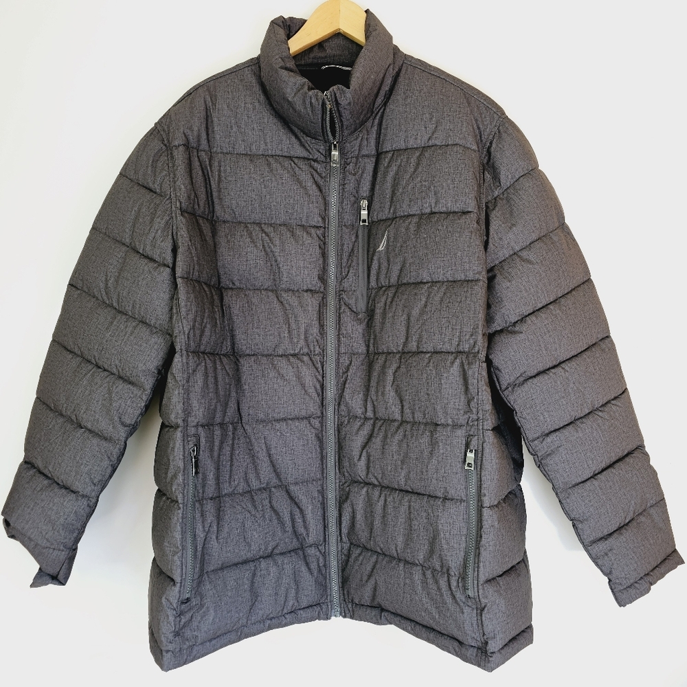 Nautica XXL Puffer Grey Jacket Multi Pocket 2X